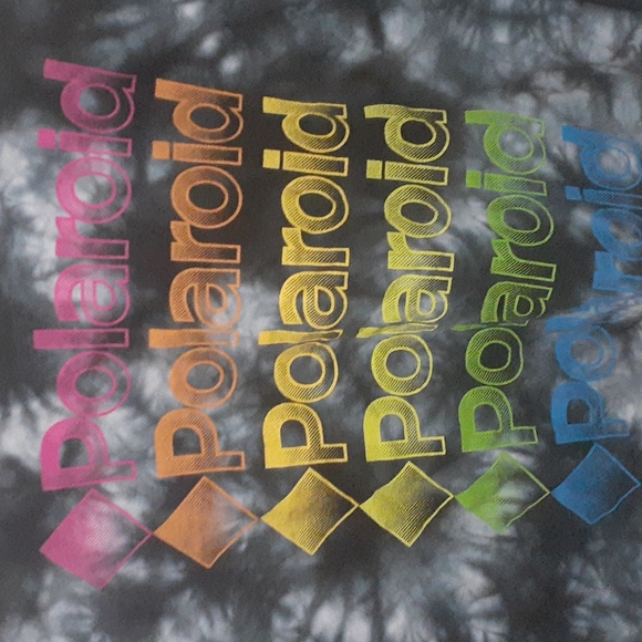 Polaroid Long Sleeve Tie Dye Crop Tee Size L - Picture 3 of 6